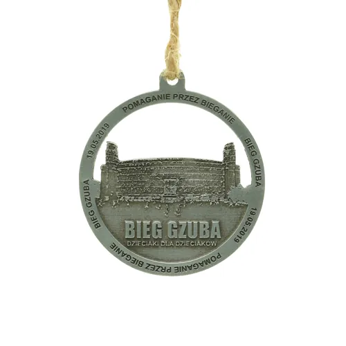 3D medal with bronze plating — a set of podium awards for a competition