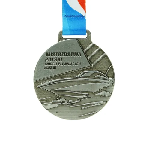 Medal cast from ZNAL alloy with gold plating — a custom sports award