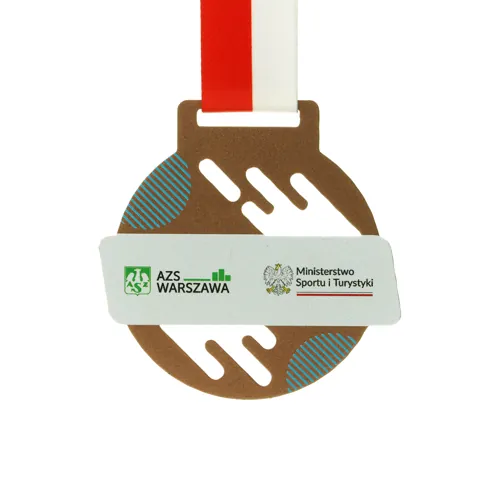 Laser-cut steel medal — a custom designer award