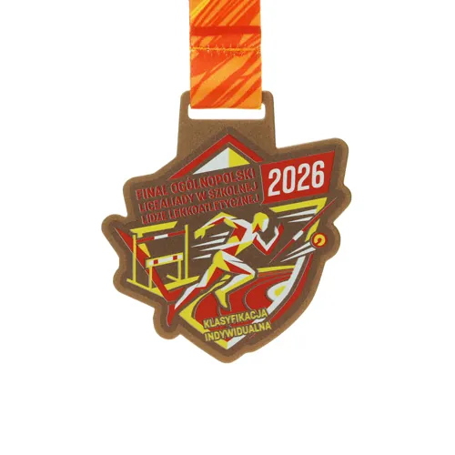 Steel sports medal — precise laser cutting and personalised engraving