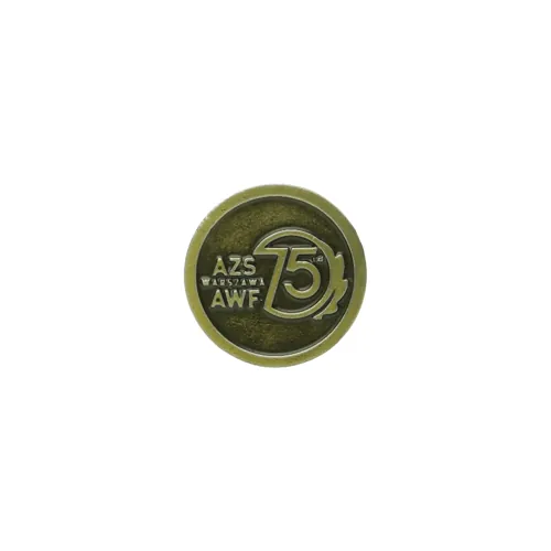 Cast pin with 3D relief — a collectible badge for an event