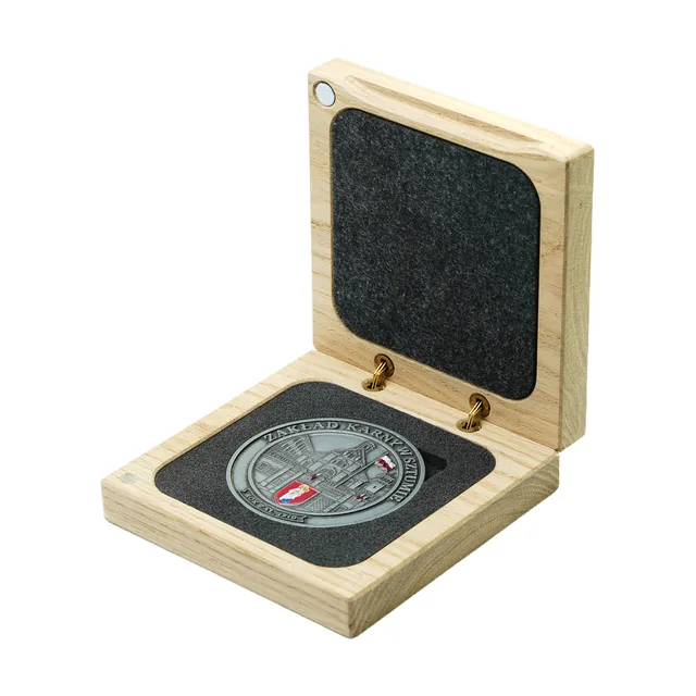 Custom wooden box with a foam insert cut to shape — box manufacturer Spinfactory