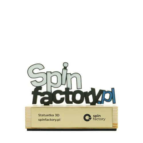 3D corporate trophy — a trophy with the brand logo made of ZNAL alloy