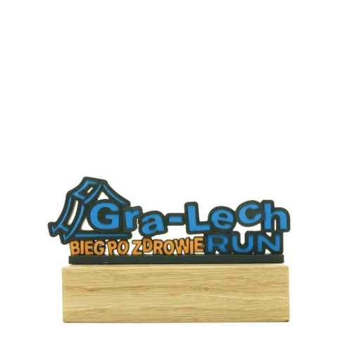 Custom 3D trophy — a trophy with a base and a personalised plate
