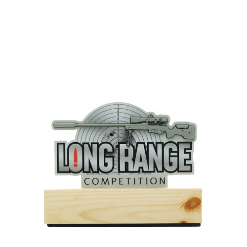 Engraved steel trophy — a minimalist corporate trophy