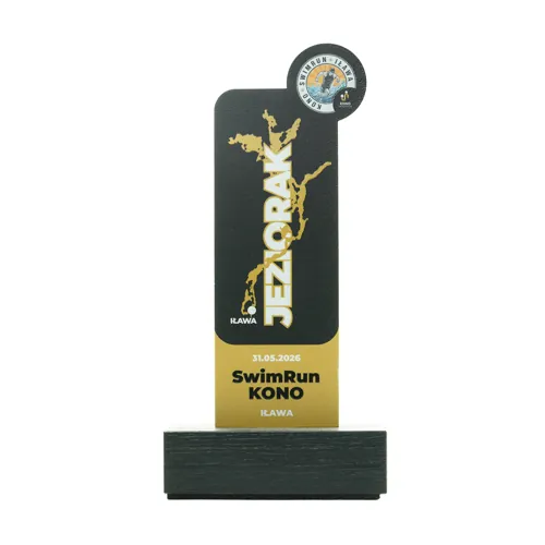 Laser-cut steel trophy — a modern custom award